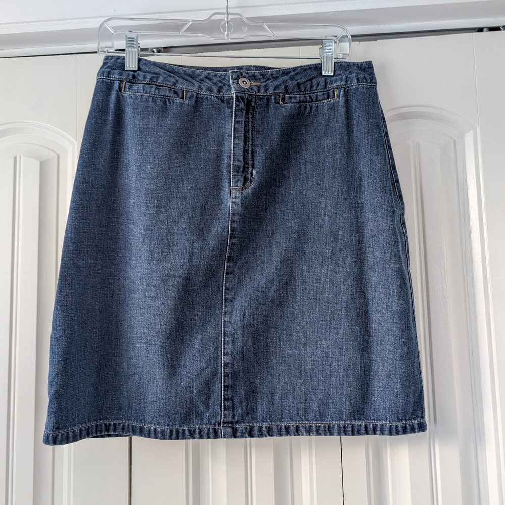 Liz Claiborne Blue A-Line Knee-Length Skirt
